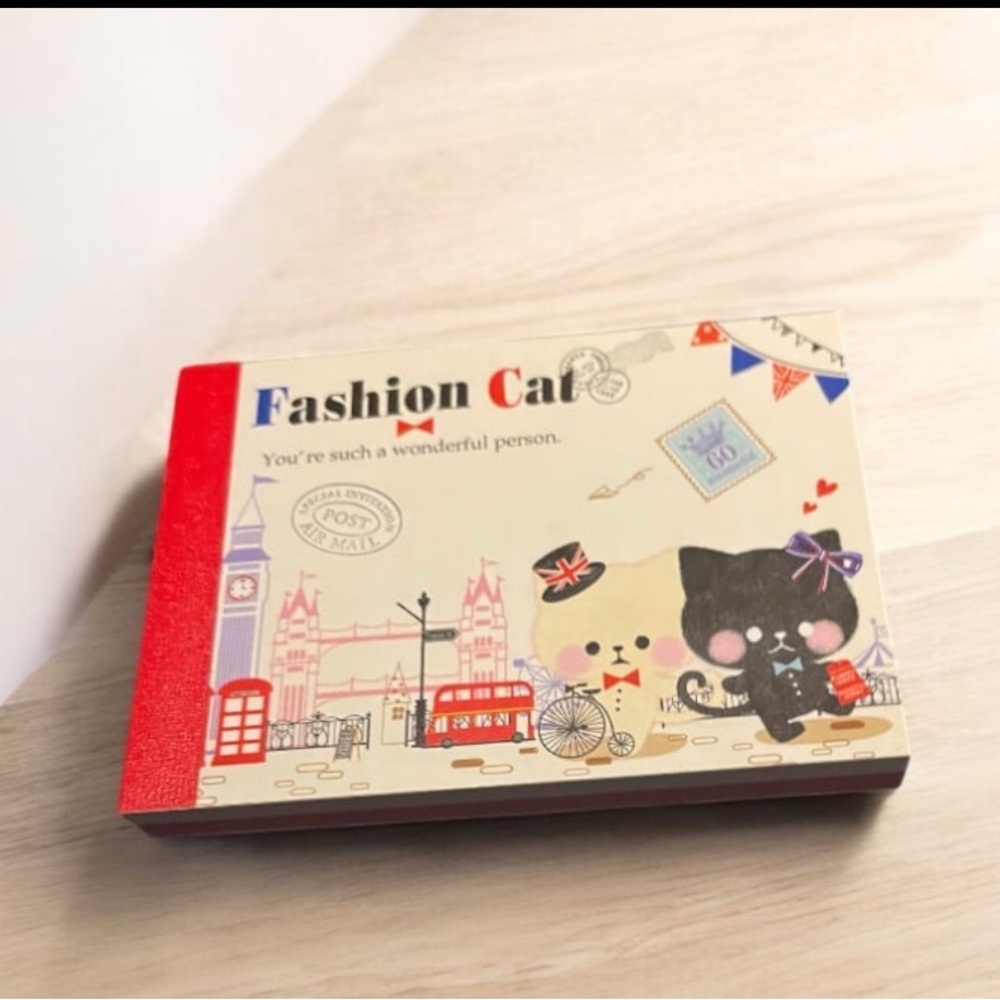 Cute Kawaii Crux “ Fashion Cat “ Mini Memo Pad